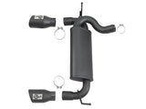 aFe Rebel Series 2.5in 409 SS Axle-Back Exhaust w/ Black Tips 2007+ Jeep Wrangler (JK) V6 3.6L/3.8L - 49-48061-B