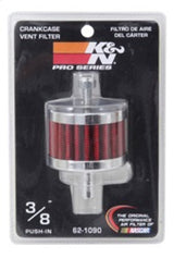 K&N Steel Base Crankcase Vent Filter 3/8in OD Tube  2in OD 1-1/2in Height - 62-1090
