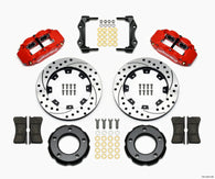 Wilwood Narrow Superlite 4R Front Kit 12.19in Drilled Red 82-86 Jeep CJ - 140-12613-DR