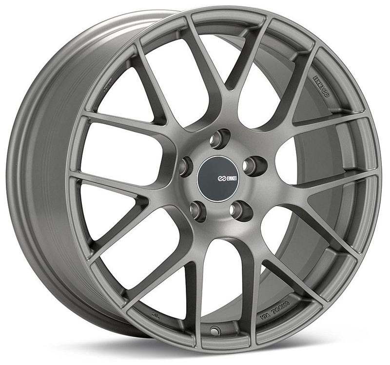 Enkei Raijin 19x8.5 38mm Offset 5x120 Bolt Pattern 72.6 Hub Bore Titanium Gray Wheel *Min Qty 60* - 467-985-1238GM
