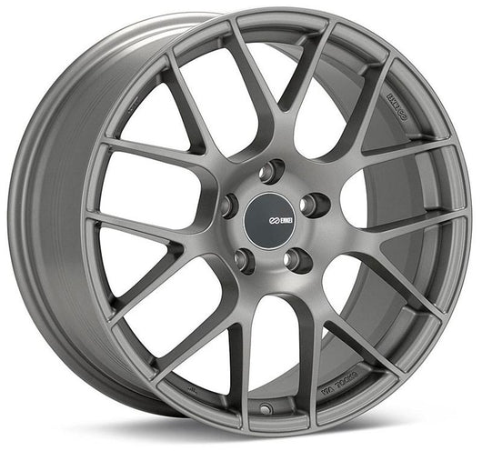 Enkei Raijin 19x8.5 38mm Offset 5x120 Bolt Pattern 72.6 Hub Bore Titanium Gray Wheel *Min Qty 60* - 467-985-1238GM