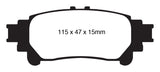EBC 13+ Lexus GS350 3.5 RWD Yellowstuff Rear Brake Pads - DP41850R
