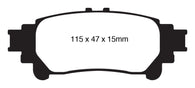 EBC 13+ Lexus GS350 3.5 RWD Yellowstuff Rear Brake Pads - DP41850R