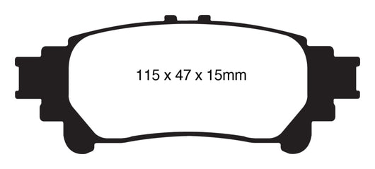 EBC 13+ Lexus GS350 3.5 RWD Yellowstuff Rear Brake Pads - DP41850R