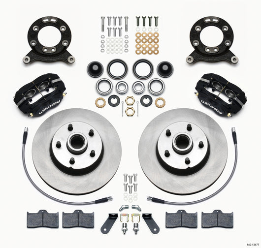 Wilwood Forged Dynalite-M Front Kit 11.30in 1 PC Rotor&Hub 1970-1973 Mustang Disc & Drum Spindle - 140-13477