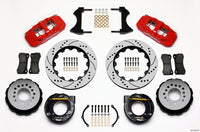 Wilwood AERO4 Rear P-Brake Kit 14.00in Drilled Red Chevy C-10 2.42 Offset 5-lug - 140-10941-DR