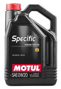 Motul 5L Specific 508 0W20 4X5L Oil - Acea A1/B1 / VW 508.00/509.00 / Porsche C20 - 107384