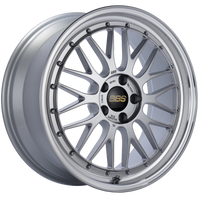 BBS LM 19x8.5 5x112 ET48 Diamond Silver Center Diamond Cut Lip Wheel -82mm PFS/Clip Required - LM249DSPK