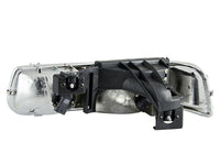ANZO 1999-2002 Chevrolet Silverado 1500 Crystal Headlights Black - 111155