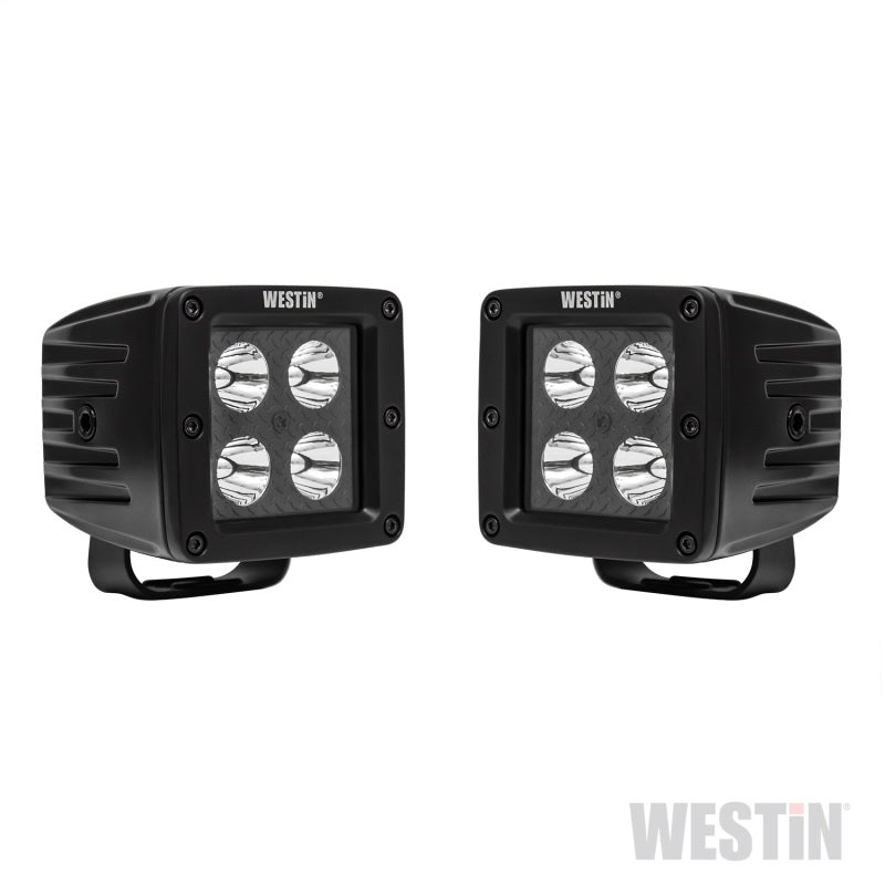 Westin LED Auxiliary Light 3.2in x 3.0in Spot w/5W Cree - Black - 09-12205A-PR