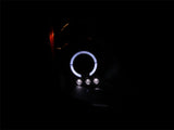 ANZO 2003-2005 Nissan 350Z Projector Headlights w/ Halo Black - 121444