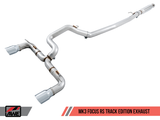 AWE Tuning Ford Focus RS Track Edition Cat-back Exhaust - Chrome Silver Tips - 3020-32030