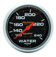 Autometer Liquid Filled Mechanical 66.7mm 120-240 deg F Water Termperature Gauge Includes 12' Tubing - 5433