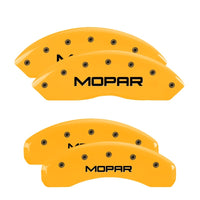 MGP 4 Caliper Covers Engraved Front & Rear MOPAR Yellow finish black ch - 32021SMOPYL