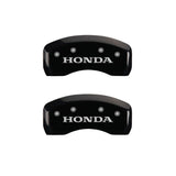 MGP 4 Caliper Covers Engraved Front & Rear Honda Black finish silver ch - 20211SHONBK