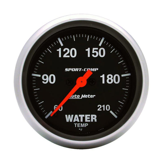 Autometer Sport-Comp 2-5/8in Water Temperature 60-210 Degrees F Stepper Motor Gauge - 3569