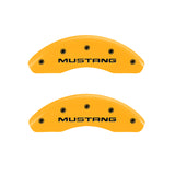 MGP 4 Caliper Covers Engraved Front Mustang Rear Pony Yellow Finish Black Char 1997 Ford Mustang - 10224SMPYYL