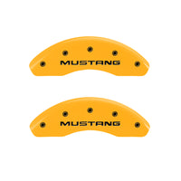 MGP 4 Caliper Covers Engraved Front Mustang Rear Pony Yellow Finish Black Char 1997 Ford Mustang - 10224SMPYYL