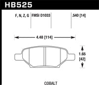 Hawk HPS Street Brake Pads - HB525F.540