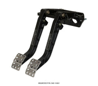 Wilwood Adjustable-Tandem Dual Pedal - Brake / Clutch - Fwd. Swing Mount - 7.0:1 - Black E-Coat - 340-14361