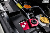 Turbo XS 15-16 Subaru WRX/STI Billet Aluminum Radiator Stay - Red - txs-W15-RADSTAY-RED