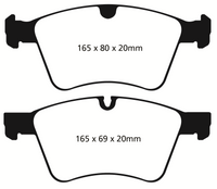 EBC 08-10 Mercedes-Benz GL320 3.0 TD (373mm Front Rotors) Greenstuff Front Brake Pads - DP61860