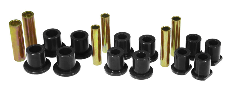 Prothane 92-98 Ford E250/350 Van 2wd Rear Spring & Shackle Bushings - Black - 6-1021-BL