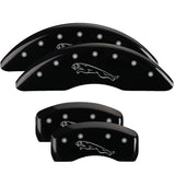 MGP 4 Caliper Covers Engraved Front & Rear MGP Black finish silver ch - 41004SMGPBK