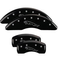 MGP 4 Caliper Covers Engraved Front & Rear MGP Black finish silver ch - 41004SMGPBK