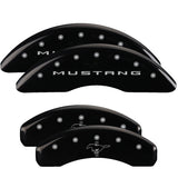 MGP 4 Caliper Covers Engraved Front 2015/Mustang Engraved Rear 2015/Bar & Pony Black fnsh silver ch - 10204SMB2BK