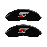 MGP 4 Caliper Covers Engraved Front & Rear No bolts/ST Black finish silver ch - 10231SST1BK