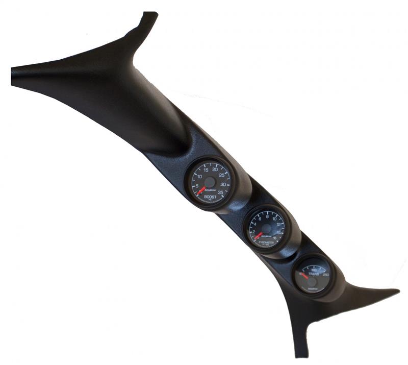 Autometer 99-07 Ford Powerstroke/SD Black Triple Pillar Gauge Kit - 7077