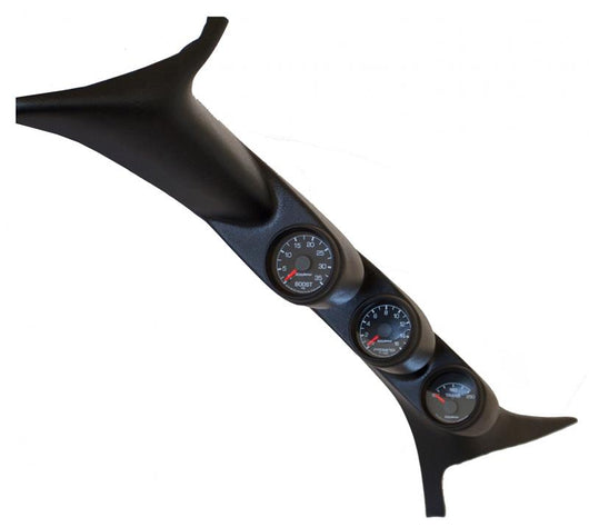 Autometer 99-07 Ford Powerstroke/SD Black Triple Pillar Gauge Kit - 7077