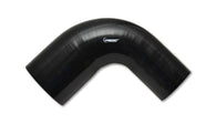 Vibrant 4 Ply Reinforced Silicone 90 degree Transition Elbow - 2.75in I.D. x 3in I.D. (BLACK) - 2783
