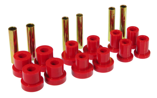 Prothane GM Front Spring & Shackle Bushings - Red - 7-1015