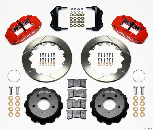 Wilwood Narrow Superlite 6R Front Hat Kit 12.88in Red 84-87 Corvette C4 - 140-11918-R