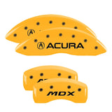 MGP 4 Caliper Covers Engraved Front & Rear Vtech Yellow Finish Black Char 2004 Acura RSX - 39003SVTCYL