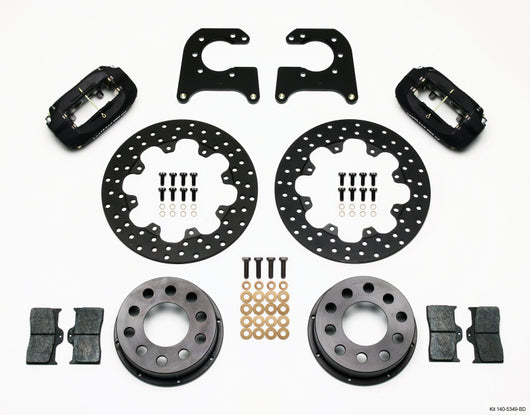 Wilwood Forged Dynalite Rear Drag Kit Drilled Rotor 58-64 Olds/Pont .690in Studs - 140-5349-BD
