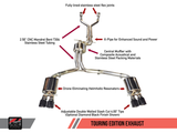 AWE Tuning Audi C7 / C7.5 S7 4.0T Touring Edition Exhaust - Diamond Black Tips - 3015-43014