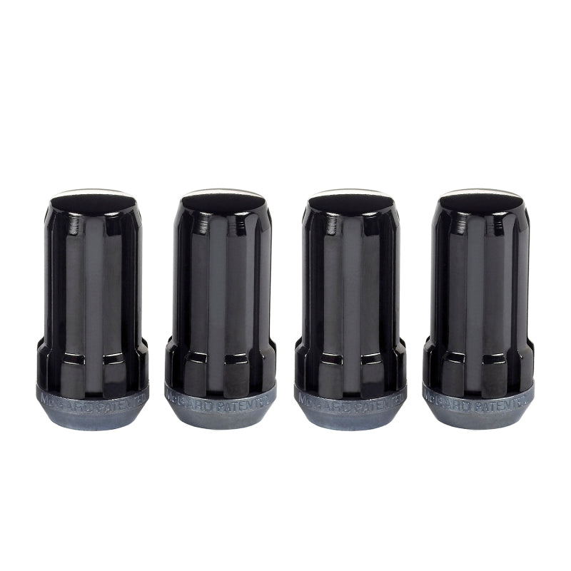 McGard SplineDrive Lug Nut (Cone Seat) 1/2-20 / 1.60in. Length (4-Pack) - Black (Req. Tool) - 65340BK