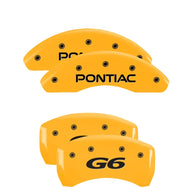 MGP 4 Caliper Covers Engraved Front Pontiac Rear G6 Yellow Finish Black Char 2007 Pontiac G5 - 18025SPG6YL