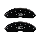 MGP 4 Caliper Covers Engraved Front & Rear MGP Yellow Finish Black Char 2005 Ford Mustang - 10197SMGPYL