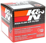 K&N Uni Chrome Oval Tapered Filter 2.125in FlgID x 4inB OL x 3inB OW x 3inT OL x 2inT OW x 2.75in H - RC-0981