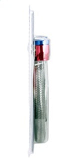 Spectre Stainless Steel Flex Fuel Line 3/8in. ID - 3ft. w/Clamps Red/Blue - 29490