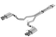 Borla 2018 Ford Mustang GT 5.0L AT/MT 3in S-Type Catback Exhaust Carbon Fiber Tips w/ Valves - 140742CF