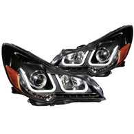 ANZO 2010-2014 Subaru Outback Projector Headlights w/ U-Bar Black - 111285