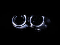 ANZO 2000-2003 BMW 3 Series E46 Projector Headlights w/ Halo Black - 121269