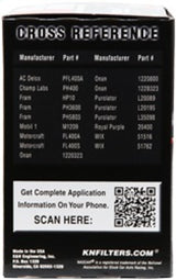 K&N Oil Filter for Ford/Lincoln/Mercury/Mazda/Chrysler/Dodge/Jeep/Jaguar 3in OD x 5.063in H - PS-2009