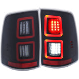 ANZO LED Black 13-17 Dodge Ram 1500/2500/3500 LED Taillights Black - 311273