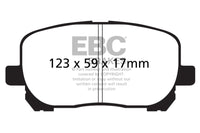 EBC 02-08 Pontiac Vibe 1.8 Yellowstuff Front Brake Pads - DP41637R